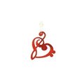 Green Tree Jewelry Green Tree Jewelry 9996 3 x 3.5 in. Treble Clef Ornament; Cherry Red 9996